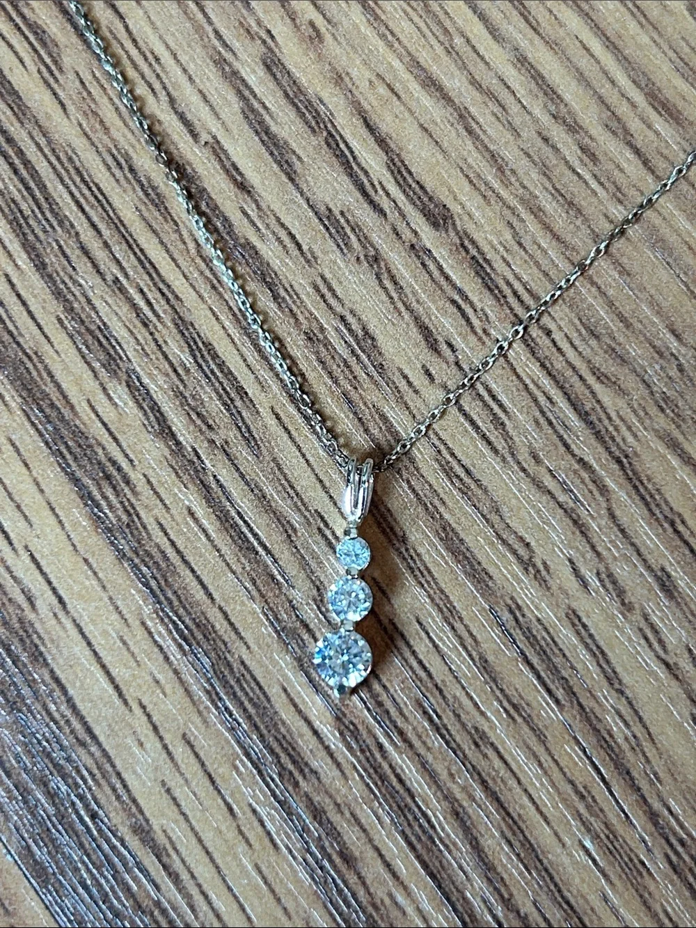 Vintage Clear Sparkly Rhinestone Necklace Sterling Silver Chain